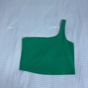 Beyond Yoga Emerald One-Shoulder Cropped Camisole